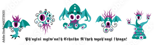 P'tits anciens Lovecraft CTHULHU Tas de petits monstres V2 15