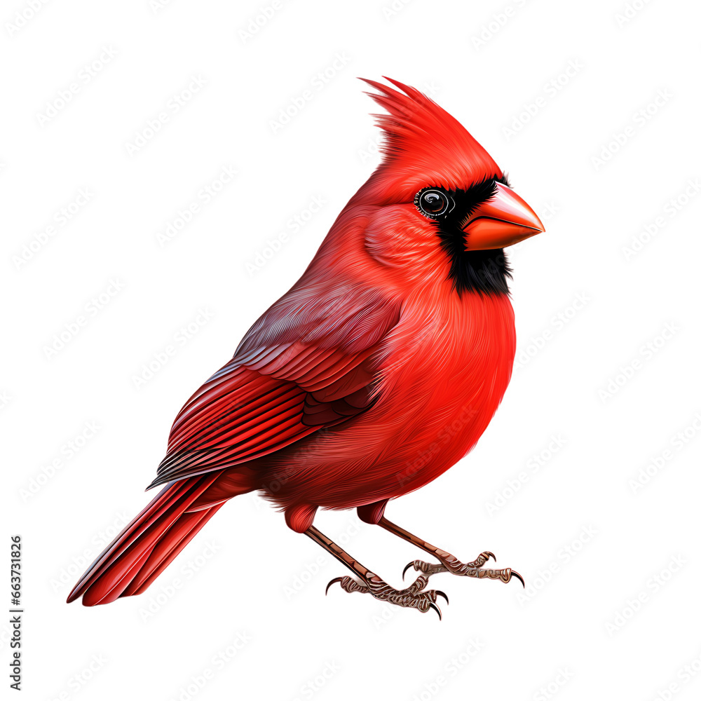 Fototapeta premium Cardinal isolated on transparent background