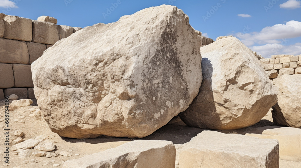 Boulders from the Roman destruction of the second Temple alongside the western wall