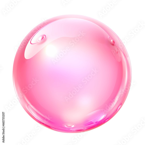 Fluid Pink Bubble Isolated, Generative AI