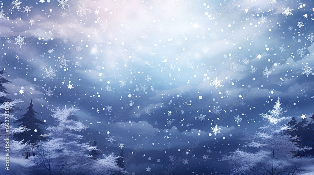 a realistic anime winter artwork witha lot of snowflakes a realistic anime winter artwork witha lot of snowflakes