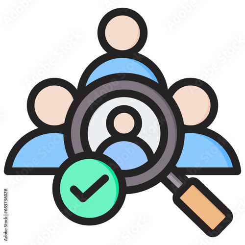 Candidate Selection Outline Color Icon