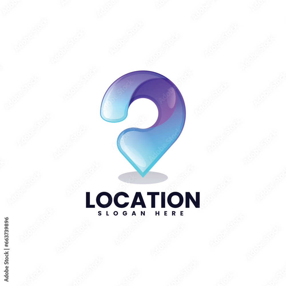 Location colorful logo design Location colorful logo design