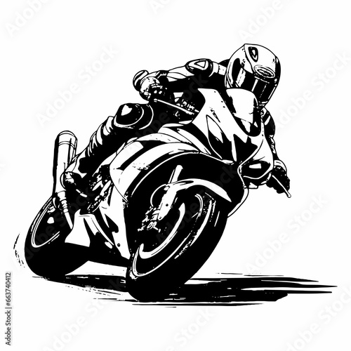 bikers riding a motorcycle skull riding a motorcycle.vector hand drawing,Shirt designs, biker, disk jockey, gentleman, barber and many others