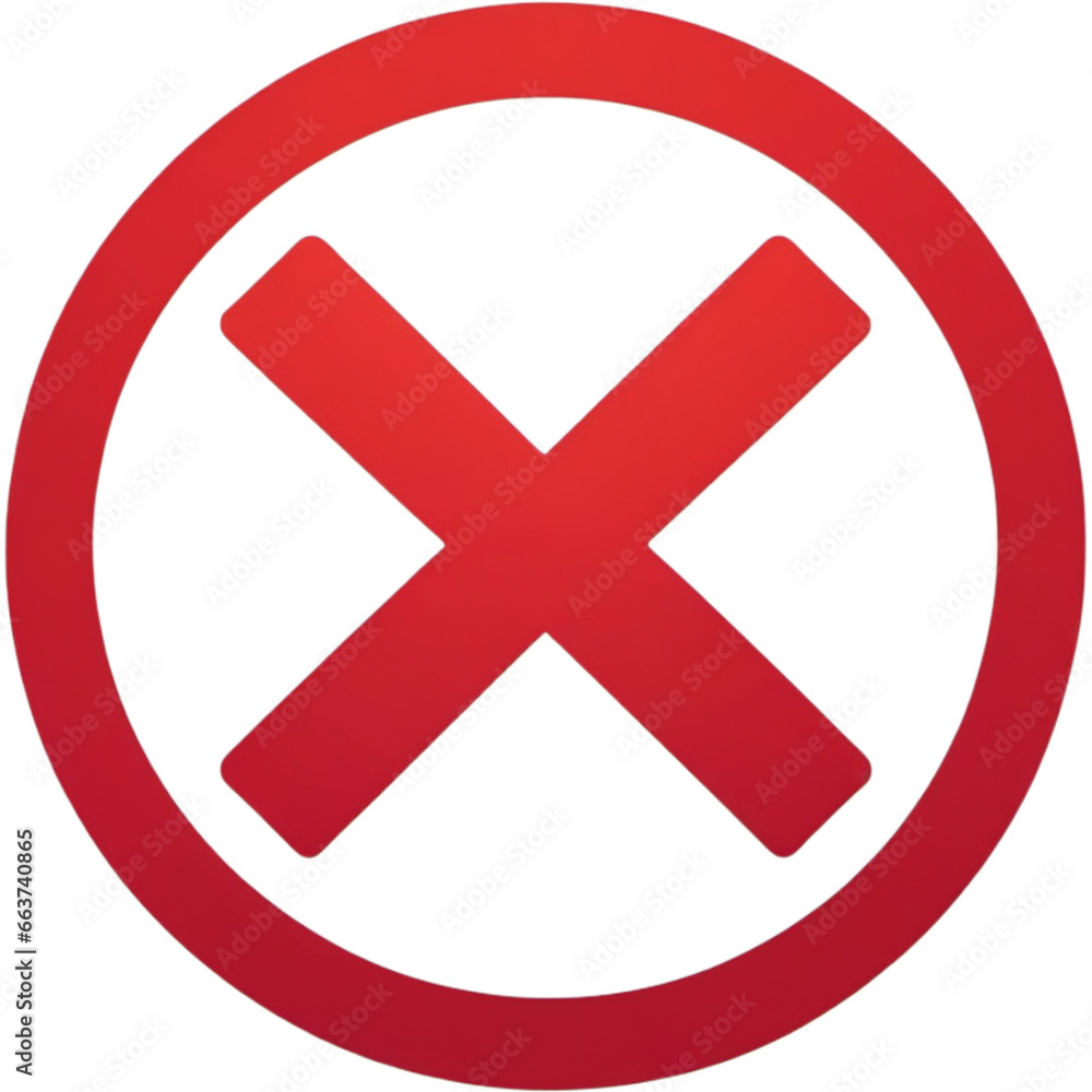Red cross mark icon Red cross mark icon