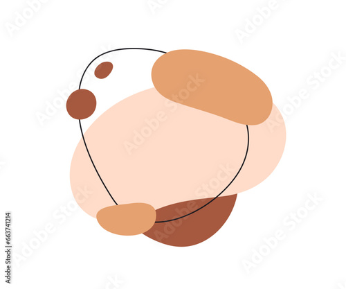 Abstract shapes background. Fluid circles, flowing frame, geometric elements ...