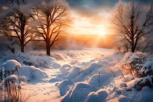 sunset in the winter © Nature Lover