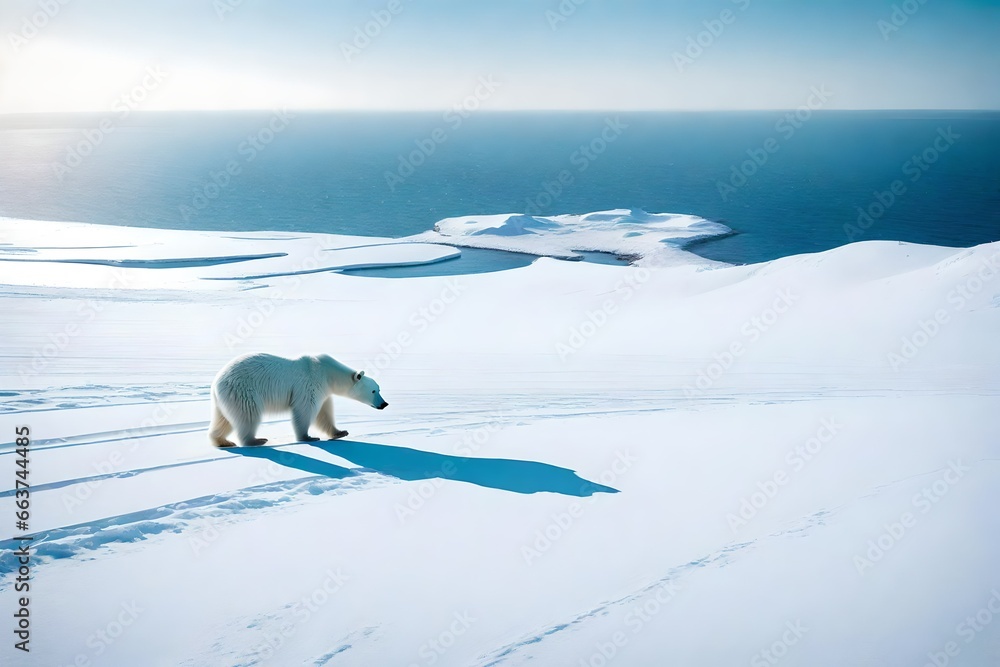 polar bear in the snow polar bear in the snow