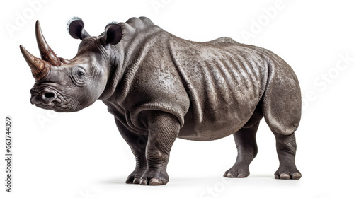 a Rhinoceros isolated on white background.