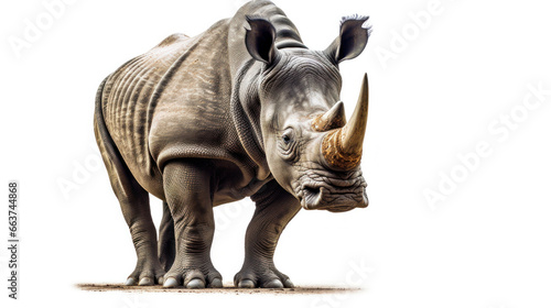 a Rhinoceros isolated on white background. © tong2530