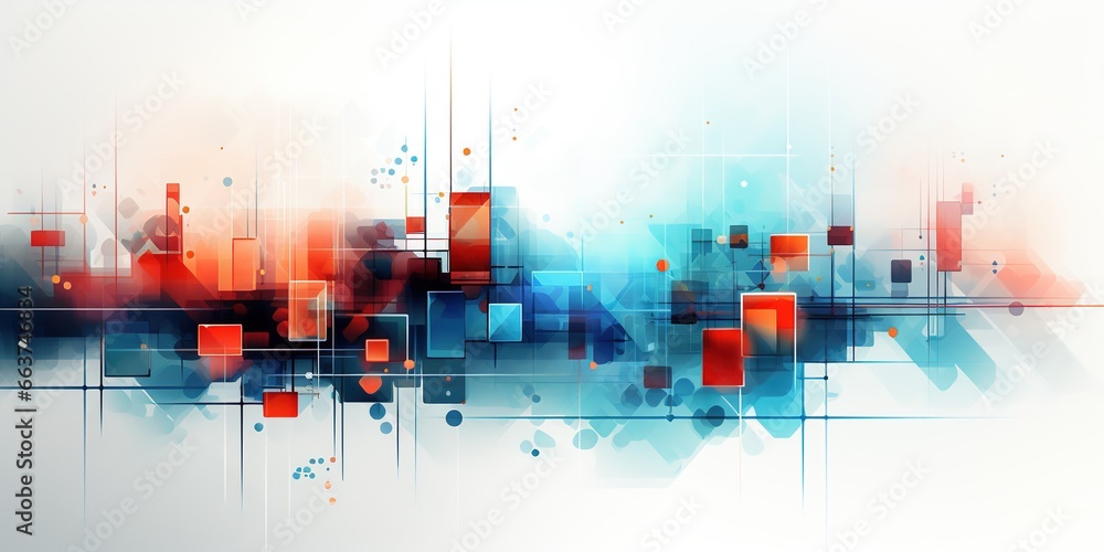 Obraz premium Abstract background. Geometric art design. Modern. Futuristic technology concept. Suit for poster, cover, banner, brochure, website, abstract with vibrant colors and textures