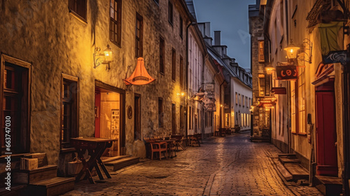 Estonia saiakang street in tallinn's old town.