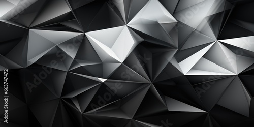 Black white abstract background. Geometric shape. Lines, triangles