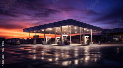 Modern gas station.