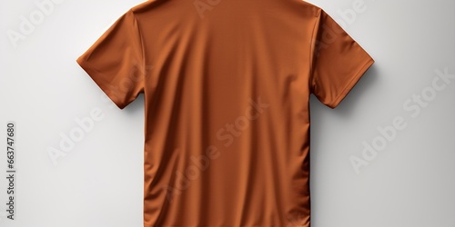 Wallpaper Mural Brown male t - shirt realistic mockup set from front and back view, blank textile print design template for fashion apparel. Torontodigital.ca