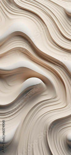 abstract flowing geometry in beige tones 