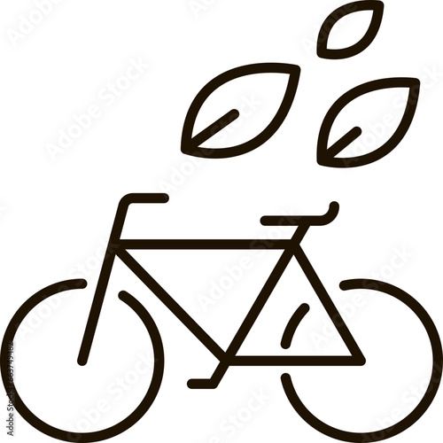 eco bicycle line icon illustration photo