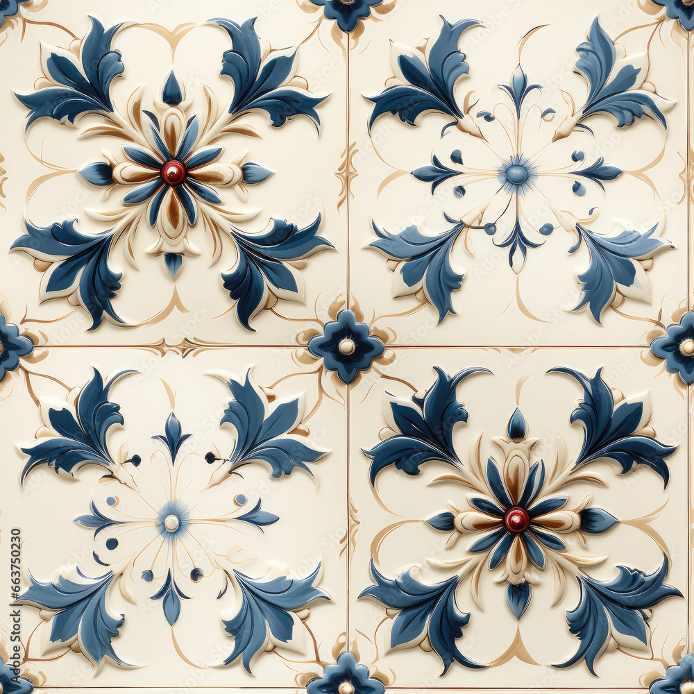 European tile repeat pattern European tile repeat pattern