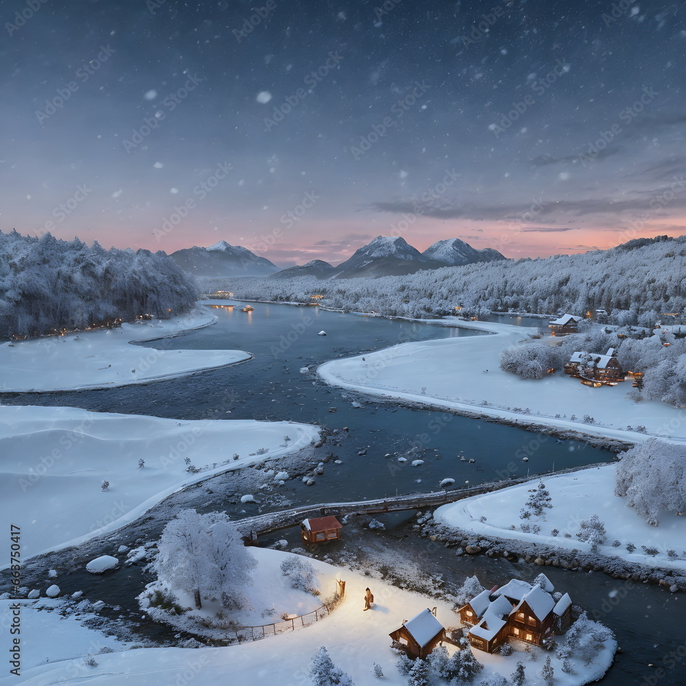 frozen village