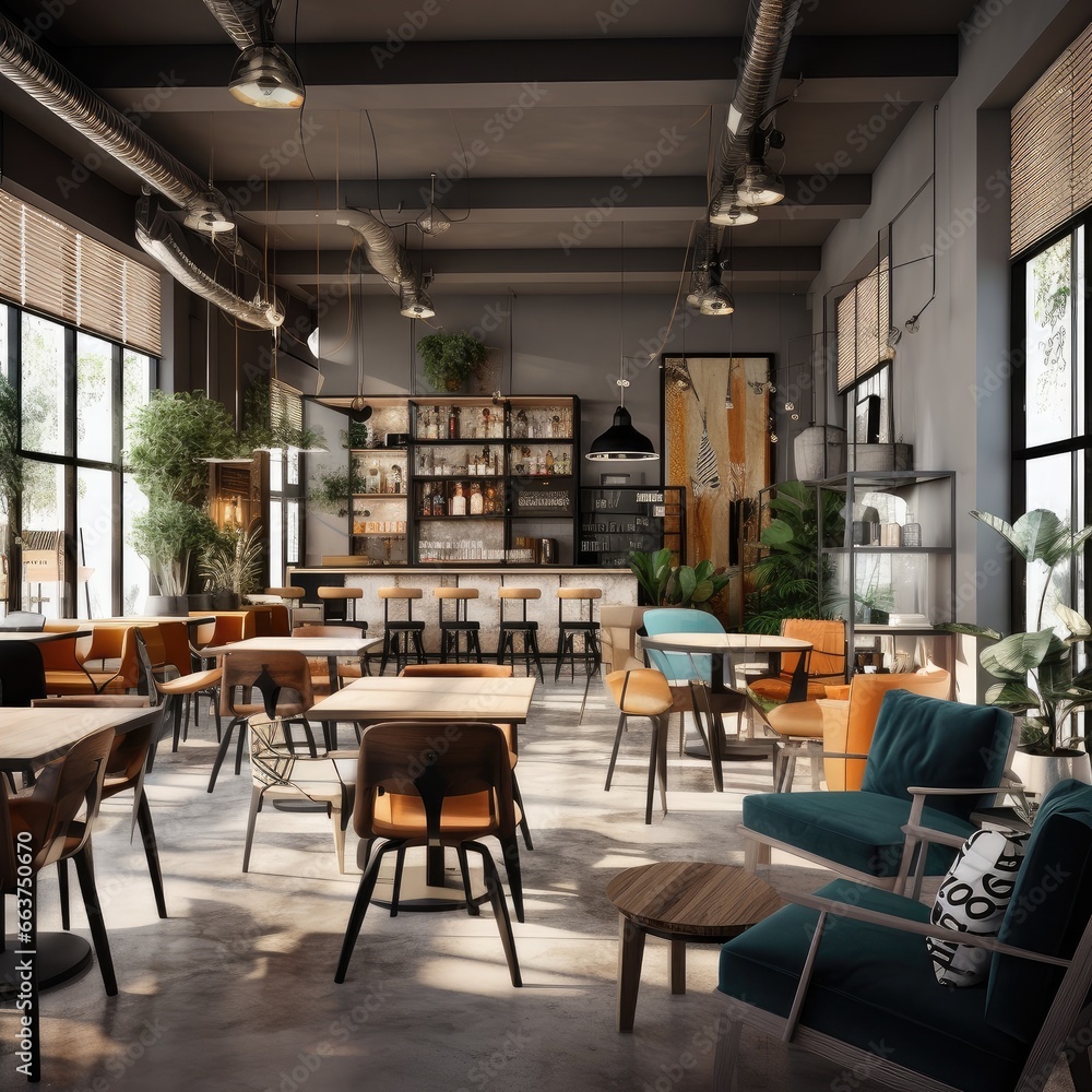 modern café interior design