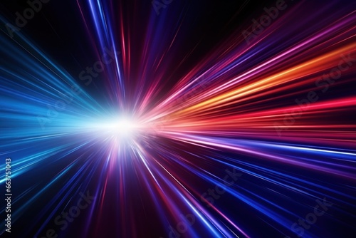 Abstract image of speed motion light on a dark background