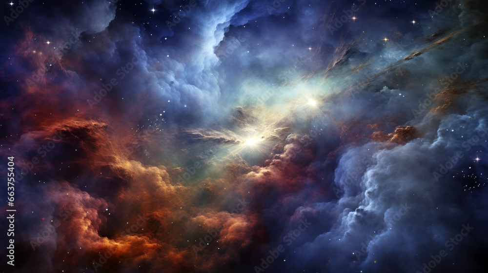 beautiful nebula in space