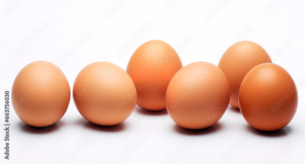 eggs isolated on white background. generative AI eggs isolated on white background. generative AI