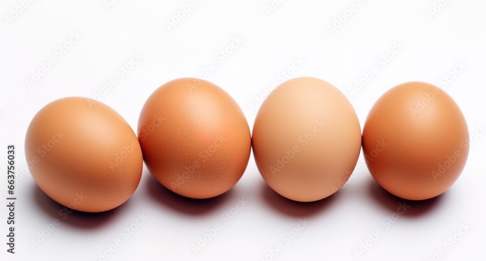 eggs isolated on white background. generative AI eggs isolated on white background. generative AI