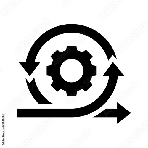 agile glyph icon illustration vector graphic. Simple element illustration vector graphic, suitable for app, websites, and presentations isolated on white background