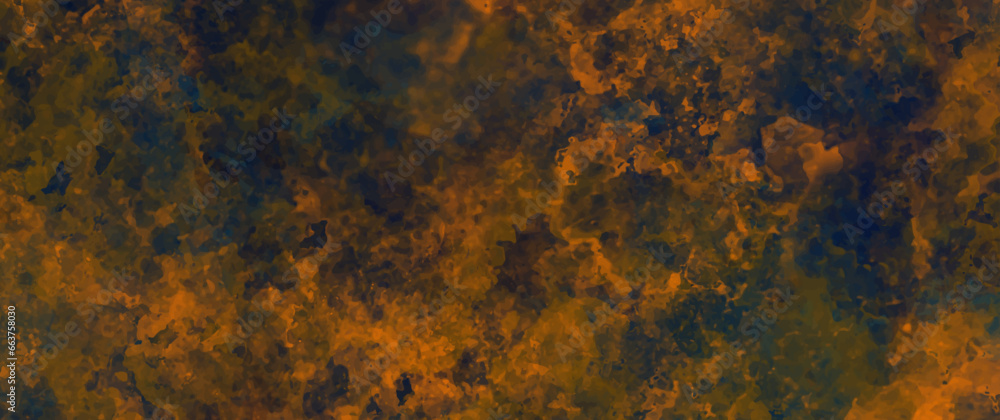 Vector grange texture background. Painted orange and black grunge template.
