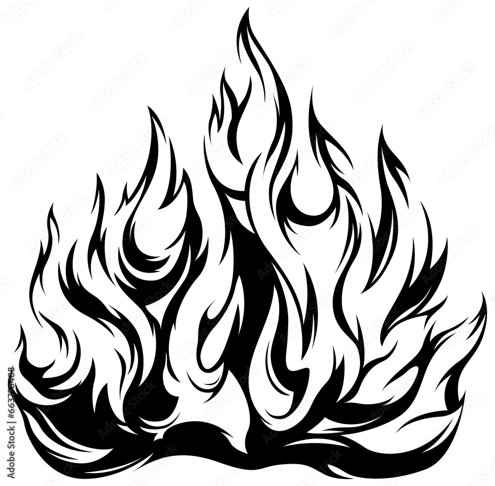 Fire flames isolated template. Tribal design hand drawn. Car stickers. Icon fire illustration. Abstract shape tattoo. Fire flames isolated template. Tribal design hand drawn. Car stickers. Icon fire illustration. Abstract shape tattoo.