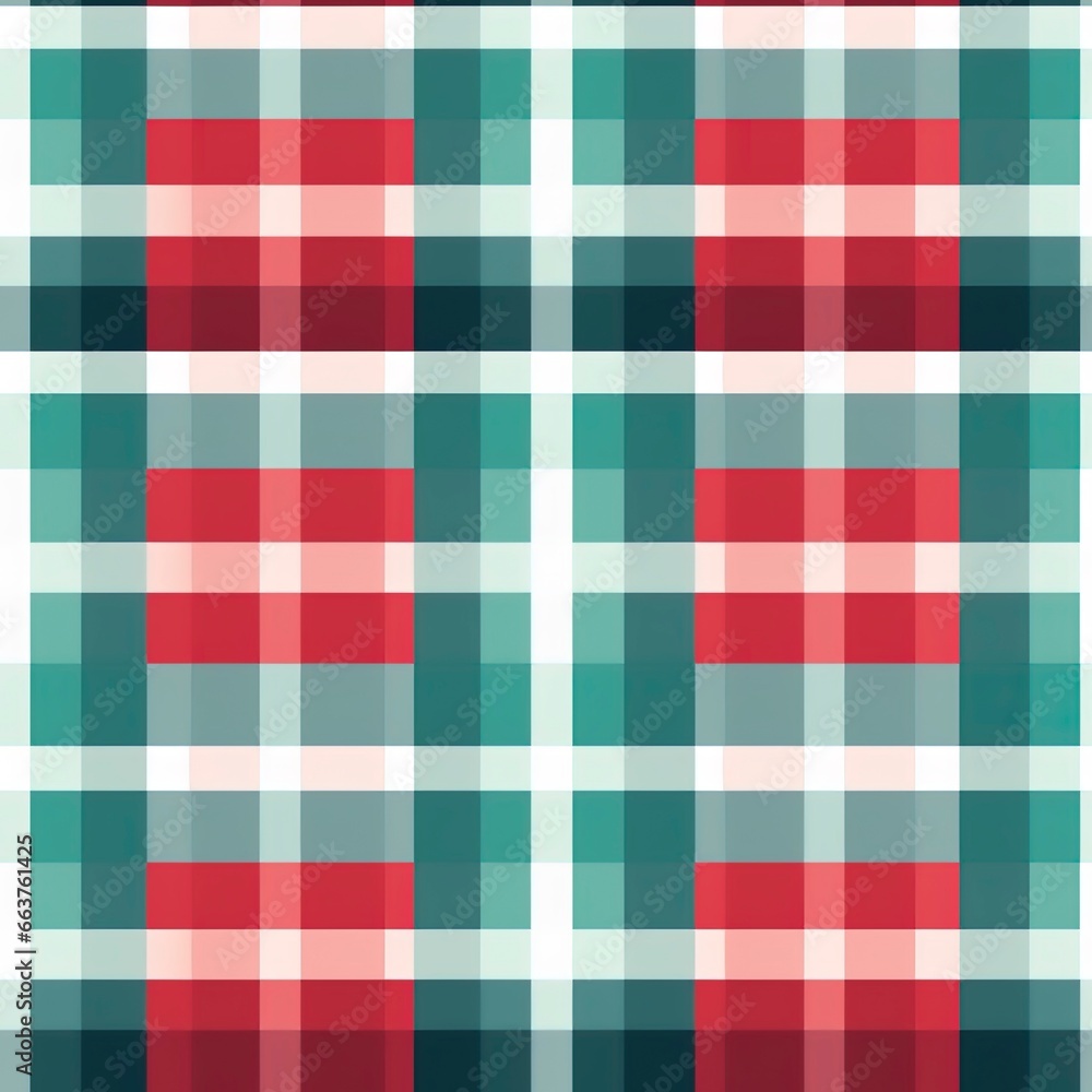 Fototapeta premium green and red Christmas plaid tartan pattern