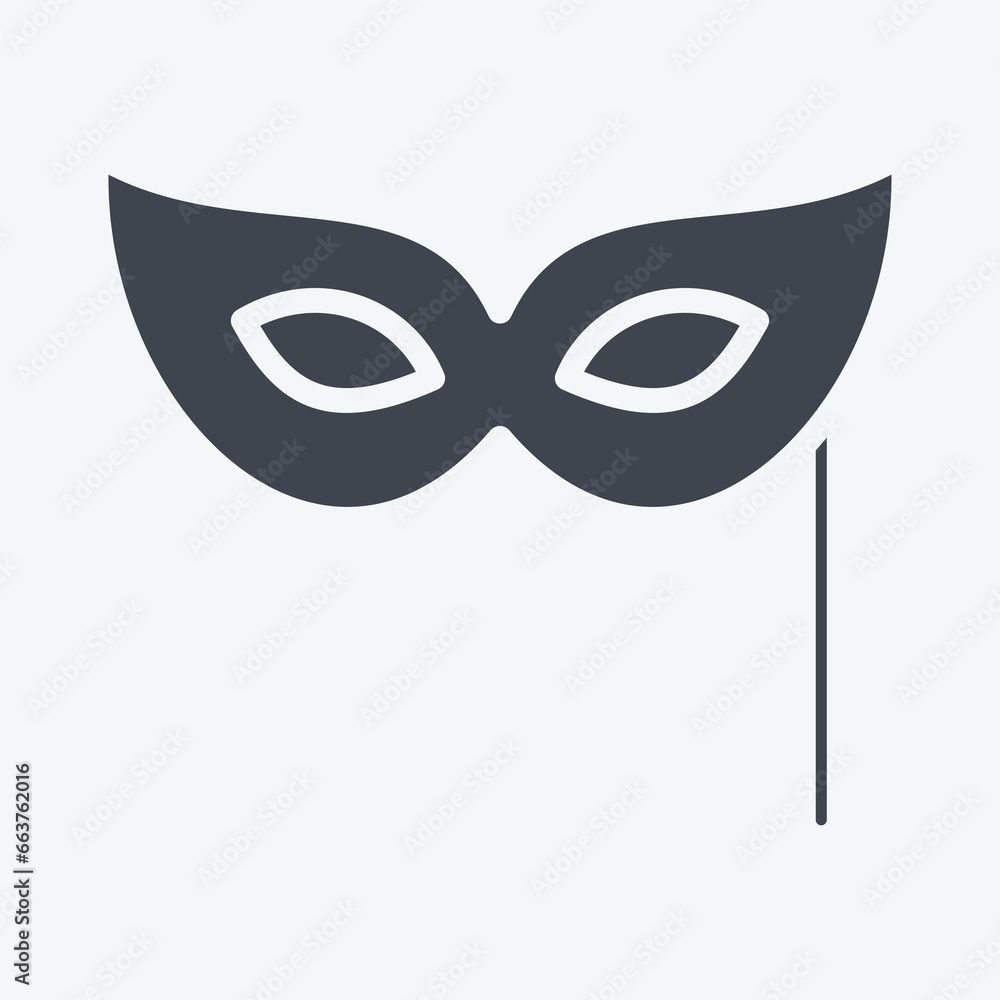 Icon Masquerade. suitable for education symbol. glyph style. simple design editable. design template vector. simple illustration