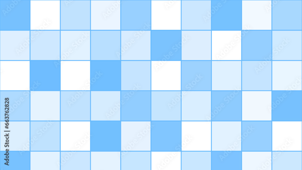Blue square mosaic chessboard background