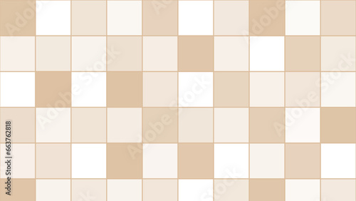 Beige square mosaic chessboard background