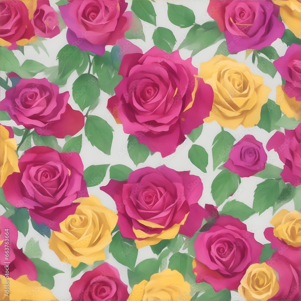 colorful rose pattern background