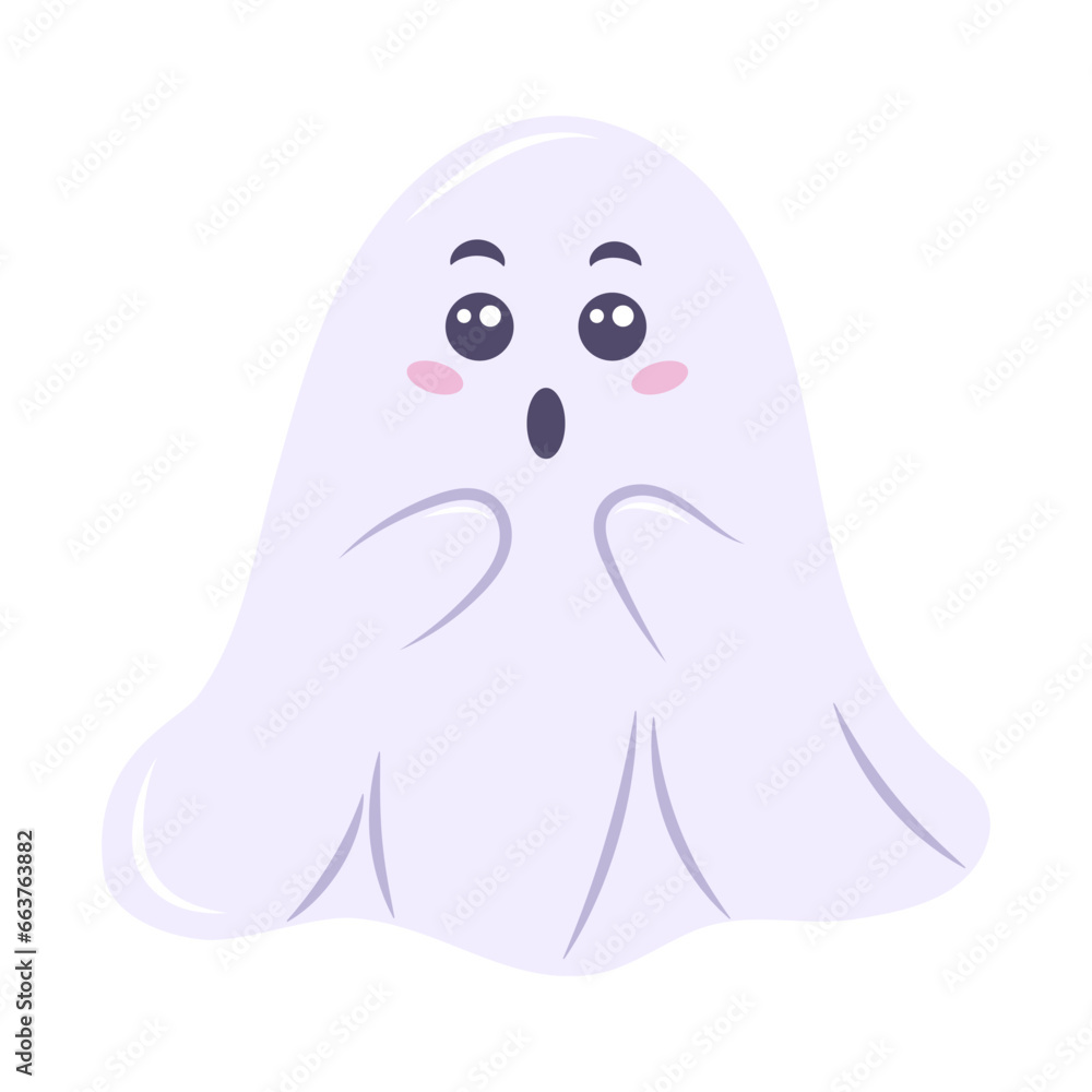 Cute Halloween spirit. Vector illustration Cute Halloween spirit. Vector illustration
