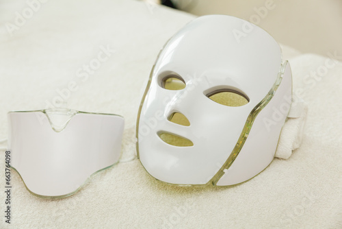 LED mask for facial rejuvenation. glows in different colors.