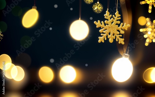 Golden Holiday Magic Shimmering Christmas and New Year's Celebration ai generated