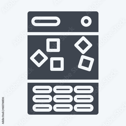 Icon Ice Maker. suitable for Kitchen Appliances symbol. glyph style. simple design editable. design template vector. simple illustration