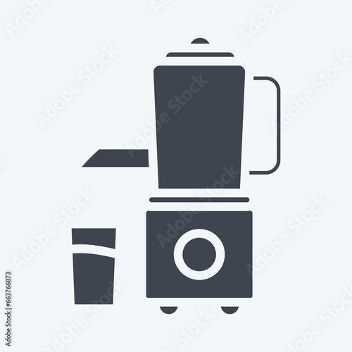 Icon Juicer. suitable for Kitchen Appliances symbol. glyph style. simple design editable. design template vector. simple illustration