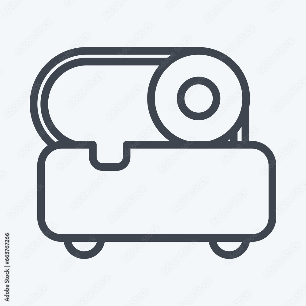 Fototapeta premium Icon Slicer. suitable for Kitchen Appliances symbol. line style. simple design editable. design template vector. simple illustration