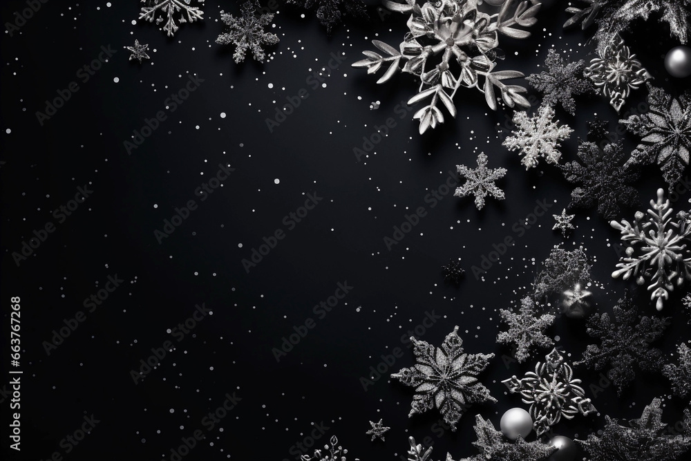 Fototapeta premium christmas background with ice crystals