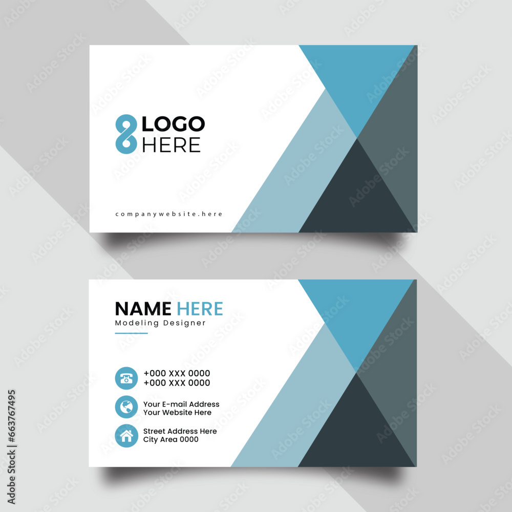 Futuristic Abstract Name Card Template Futuristic Abstract Name Card Template