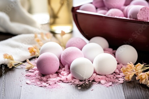 a bubble bath ready with non-scented soaps and bath bombs