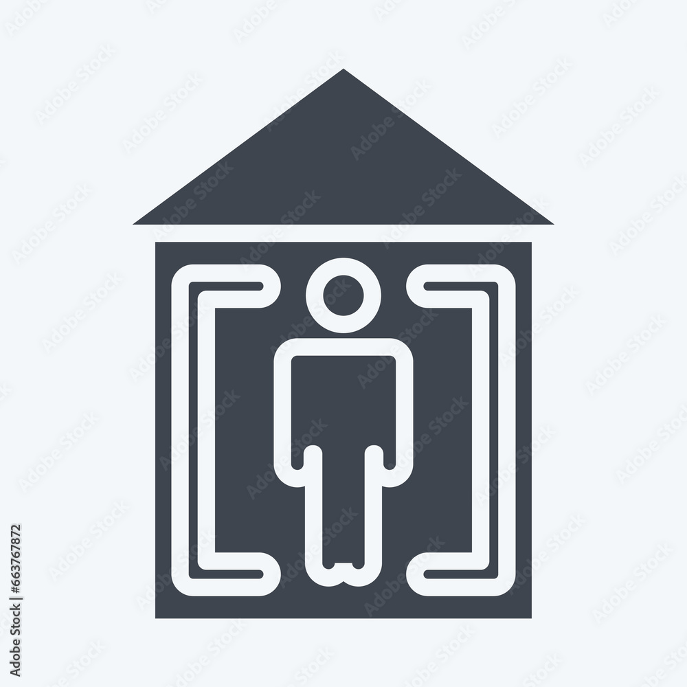 Icon Self Isolating. suitable for flu symbol. glyph style. simple design editable. design template vector. simple illustration Icon Self Isolating. suitable for flu symbol. glyph style. simple design editable. design template vector. simple illustration