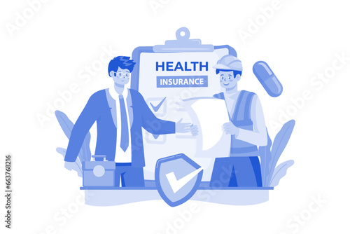 Worker Health Insurance covering employees' medical expenses