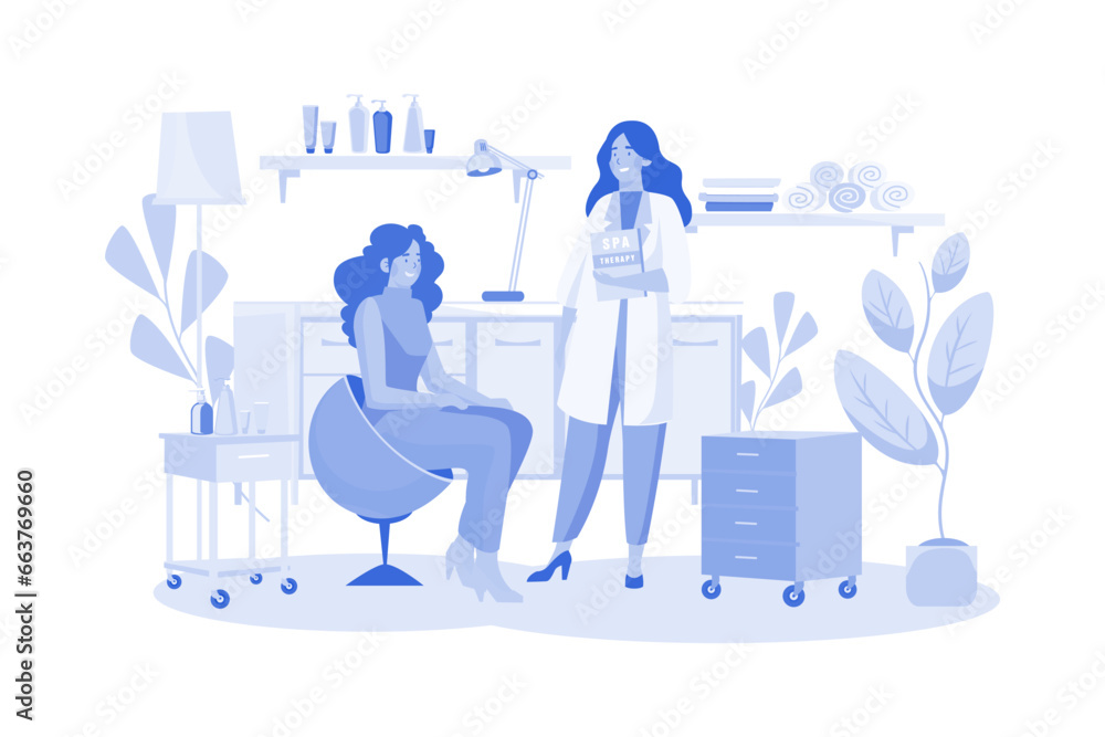 Customers Receiving Services in Spa Salons Customers Receiving Services in Spa Salons