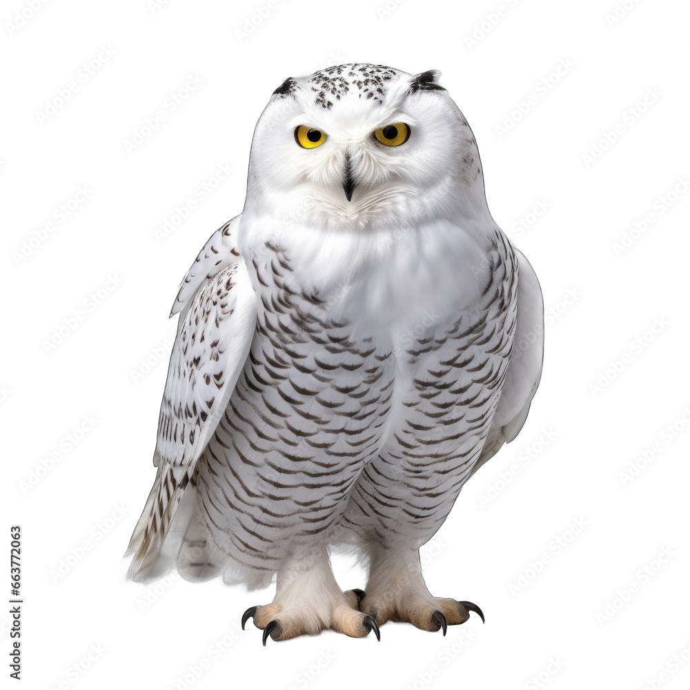 Snowy owl isolated on transparent background Snowy owl isolated on transparent background