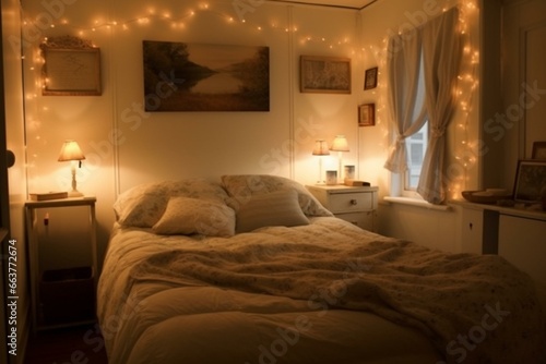 Cozy tranquil room. Generative AI